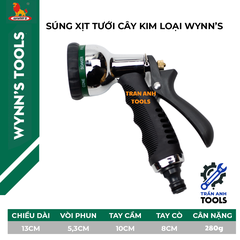 Súng Phun Nước Wynn's 8 Chế Độ Đa Năng Chất Liệu Kim Loại Siêu Bền – Rửa Xe, Tưới Cây, Vệ Sinh Tiện Lợi