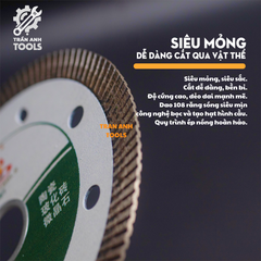 Lưỡi cắt gạch kim cương 102mm Wynn's siêu mỏng 1.1mm cắt gạch men, đá hoa cương, gỗ, sắt, đá cắt đa năng chính hãng
