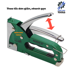 Súng Bắn Ghim Cầm Tay Wynn's – Dải Ghim 4–14mm, Thân Thép Cứng, Cầm Tay Màu Xanh, Thân Kim Loại Chắc Chắn, Siết Ghim Gọn Gàng