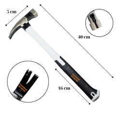 Búa nhổ đinh đầu dài Wynn's cao cấp chiều dài 40cm, búa đóng nhổ đinh cầm tay công nghiệp có bọc cán