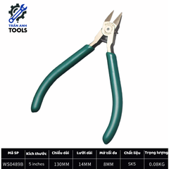 Kìm bấm linh kiện điện tử 5 inches Wynn's đầu cắt nhỏ dễ dàng thao tác, kềm bấm dây nhỏ