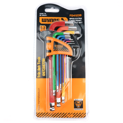 Bộ lục giác màu đầu bi Wynn's F041239 dài 18cm chất liệu S2 cao cấp, bộ lục giác màu 9 chi tiết hàng chất lượng cao