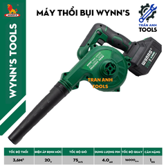 Máy thổi bụi pin Wynn's 20V dùng pin chân phổ thông động cơ đôi không chổi than, Máy hút thổi bụi 2 trong 1 công nghiệp
