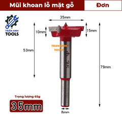 Mũi khoan gỗ điều chỉnh độ sâu các cỡ từ 15 20 25 30 35mm, mũi khoan lỗ tròn, mũi khoét gỗ có thang đo