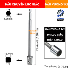 Bộ 3 đầu chuyển từ bắn vít sang bu lông các cỡ 1/4 3/8 1/2 đa năng, đầu chuyển từ máy vặn vít sang máy siết ốc