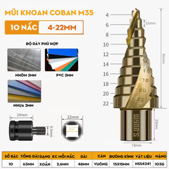 Mũi khoan tháp xoắn ốc Wynn's tạo lỗ từ 4-32mm,chất liệu thép tốc độ cao HSS 4241