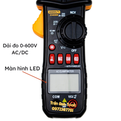 Đồng hồ đo Ampe kìm kẹp vạn năng cao cấp Wynn's Tools phát hiện dòng điện, đo điện trở, điện áp, tần số