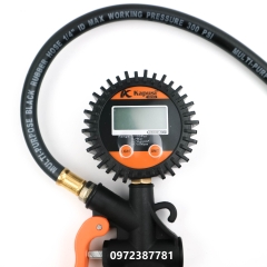 Đồng hồ đo áp suất lốp điện tử K-1090 Kapusi Japan chính hãng, đầu vòi bơm ô tô xe máy hàng nhật bản chất lượng cao