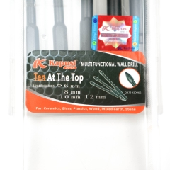 Hộp 5 mũi khoan đa năng chuôi lục giác Kapusi Japan chính hãng, bộ mũi khoan gạch men, khoan tường, ngói, bê tông, kính