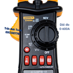 Đồng hồ đo Ampe kìm kẹp vạn năng cao cấp Wynn's Tools phát hiện dòng điện, đo điện trở, điện áp, tần số
