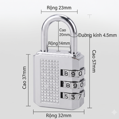 Ổ khóa mã 3 số cỡ lớn
