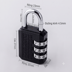 Ổ khóa mã 3 số cỡ lớn