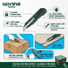 Dao rọc giấy rẻ (Lưỡi trắng) mới 107*20*18mm