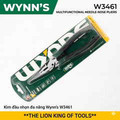 Kìm Mũi Nhọn Đa Năng W3461 200mm Thép Hợp Kim Có Lưỡi Cắt Tay Cầm Chống Trượt Wynns Kìm Điện Cơ Khí Chính Hãng