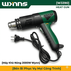 (W3390) Súng thổi khí nóng điều chỉnh nhiệt độ 2000W chống bỏng