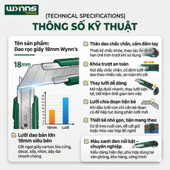 Dao rọc giấy rẻ (Lưỡi trắng) mới 107*20*18mm