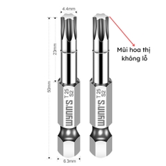 Mũi bắn vít đầu hoa thị chiều dài 50mm các cỡ T8-T40 Wynn's Tools, mũi bắt vít đầu bông mai chất liệu S2 cao cấp
