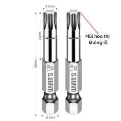 Mũi bắn vít đầu hoa thị chiều dài 50mm các cỡ T8-T40 Wynn's Tools, mũi bắt vít đầu bông mai chất liệu S2 cao cấp