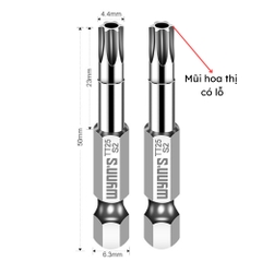 Mũi bắn vít đầu hoa thị chiều dài 50mm các cỡ T8-T40 Wynn's Tools, mũi bắt vít đầu bông mai chất liệu S2 cao cấp