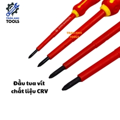 Bộ tua vít cách điện 1000V 8 chi tiết chất liệu Teflon cao cấp