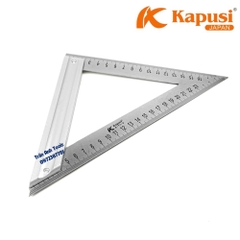 Thước ke góc tam giác kích cỡ 200mm chất liệu hợp kim nhôm đúc cao cấp Kapusi Japan, thước eke tam giác đo góc 45 độ