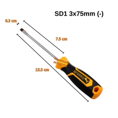 Tua vít 1 đầu cao cấp Wynn's Tools đủ các cỡ, tô vít đầu hai cạnh, bốn cạnh đầu, đầu bake, đầu trừ mạ đồng độ bền cao