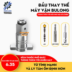 Đầu Thay Thế Máy Vặn Bulong Cỡ 1/2 Inches, Đầu Máy Vặn Bulong Tích Hợp Máy Vặn Vít, Đầu Thay Thế Máy Tháo Ốc