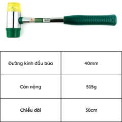 Búa cao su hai đầu Berrylion đủ cỡ, búa cao su 2 đầu tiện dụng