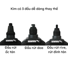 Kìm rút đinh tán 2.4-6.4, ốc tán M3-M8 3 trong 1 cao cấp Wynn's, kìm rút đa năng nhiều đầu thay thế kềm rút rive ren ecu