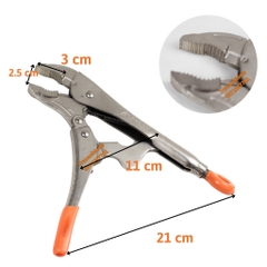 Kìm kẹp chết Kapusi K-8262 Japan chất liệu CR-MO 10 inch, kìm bấm chết cao cấp điều chỉnh độ mở
