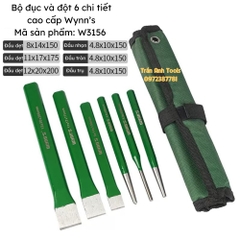 Bộ đục và đột 6 chi tiết Wynn's Tools, Đục phẳng đục sắt, đục nề, đục đá ,Bộ đục sắt ,bộ dùi đục, đục bê tông cao cấp