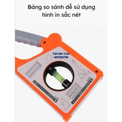 Thước đo góc nghiêng Kapusi dùng trong xây dựng và công trình, thước đo góc độ đa năng kết hợp livo từ