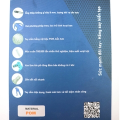 Vòi xịt thân nhựa cao cấp STAKA súng xịt hơi, dụng cụ xì khô mỏ cong phù hợp dây máy nén khí, máy bơm hơi