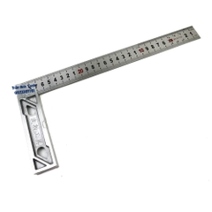 Thước ke góc vuông BOSI độ dài 30cm chính hãng, Thước ke vuông chữ in chìm sắc nét độ bền cao