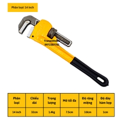 Kìm nước, mỏ lết răng 10 12 14 18 24 inch Wynn's Tools, kìm kẹp ống nước, kìm cá sấu đủ các cỡ