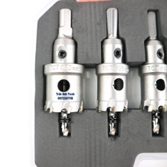 Bộ 6 mũi khoét sắt, Inox Kapusi Nhật Bản bao gồm 16 18 20 22 25 30