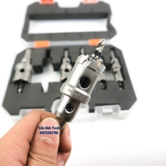 Bộ 6 mũi khoét sắt, Inox Kapusi Nhật Bản bao gồm 16 18 20 22 25 30