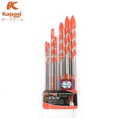 Bộ 7 mũi khoan đa năng Kapusi khoan đá, gạch, bê tông, gỗ, nhựa, sắt bao gồm các cỡ 3mm 4mm 5mm 6mm 8mm 10mm 12mm