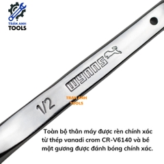 Cờ Lê Bánh Cóc Tay Lắc Đuôi Chuột Cỡ 1/2 Đuôi Nhọn Wynn's,