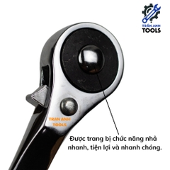 Cờ Lê Bánh Cóc Tay Lắc Đuôi Chuột Cỡ 1/2 Đuôi Nhọn Wynn's,
