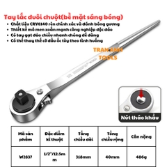 Cờ Lê Bánh Cóc Tay Lắc Đuôi Chuột Cỡ 1/2 Đuôi Nhọn Wynn's,