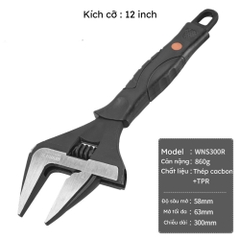 Mỏ lết công nghiệp hàm rộng độ mở lớn Wynn's Tools kích cỡ 6 8 10 12 inch, mỏ lết chất liệu thép cacbon cao cấp
