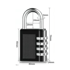 Ổ Khóa Mã Số 4 Chữ Số, Không Cần Chìa, Chất Liệu Thép Không Gỉ