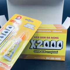 Tuýp keo dán đa năng X2000 chính hãng Đức Anh Bond, keo dán giày dép nhỏ gọn tiện dụng