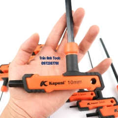 Bộ lục giác chữ T 8 chi tiết gồm các cỡ 2 2.5 3 4 5 6 8 10 Kapusi Japan, bộ lục giác tê cao cấp chất lượng Nhật Bản