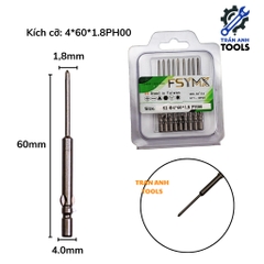Mũi Vít Đầu Bake, Đầu Cộng Lắp Tua Vít Điện, Chuôi 4mm Đủ Size - Chất Liệu Thép S2 Không Gỉ, Đầu Hút Nam Chân