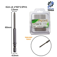 Mũi Vít Đầu Bake, Đầu Cộng Lắp Tua Vít Điện, Chuôi 4mm Đủ Size - Chất Liệu Thép S2 Không Gỉ, Đầu Hút Nam Chân