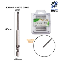 Mũi Vít Đầu Bake, Đầu Cộng Lắp Tua Vít Điện, Chuôi 4mm Đủ Size - Chất Liệu Thép S2 Không Gỉ, Đầu Hút Nam Chân