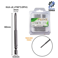 Mũi Vít Đầu Bake, Đầu Cộng Lắp Tua Vít Điện, Chuôi 4mm Đủ Size - Chất Liệu Thép S2 Không Gỉ, Đầu Hút Nam Chân