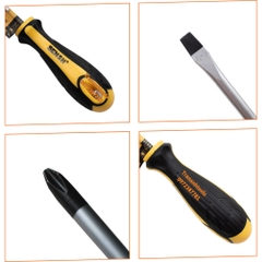 Tua vít 1 đầu Sensh chất liệu CRV đủ các cỡ đầu, tua vít 1 đầu hai cạnh và bốn cạnh